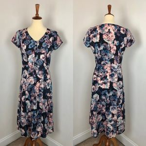 Jack by BB Dakota | Floral Button Down Midi Dress